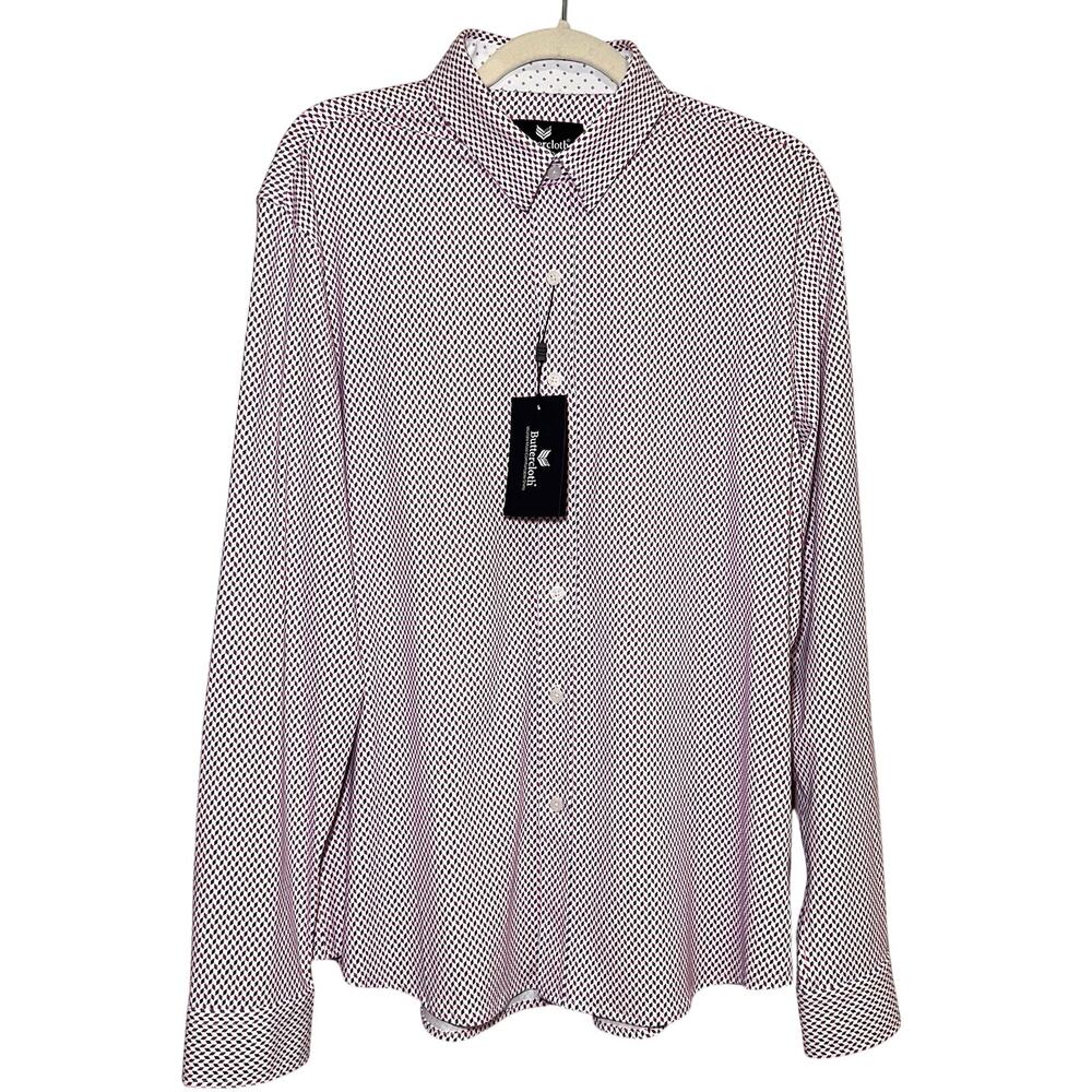 Buttercloth Shirt Men’s Size L Magenta Wavelength Performance Stretch NWT NEW